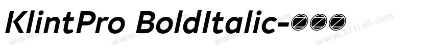 KlintPro BoldItalic字体转换